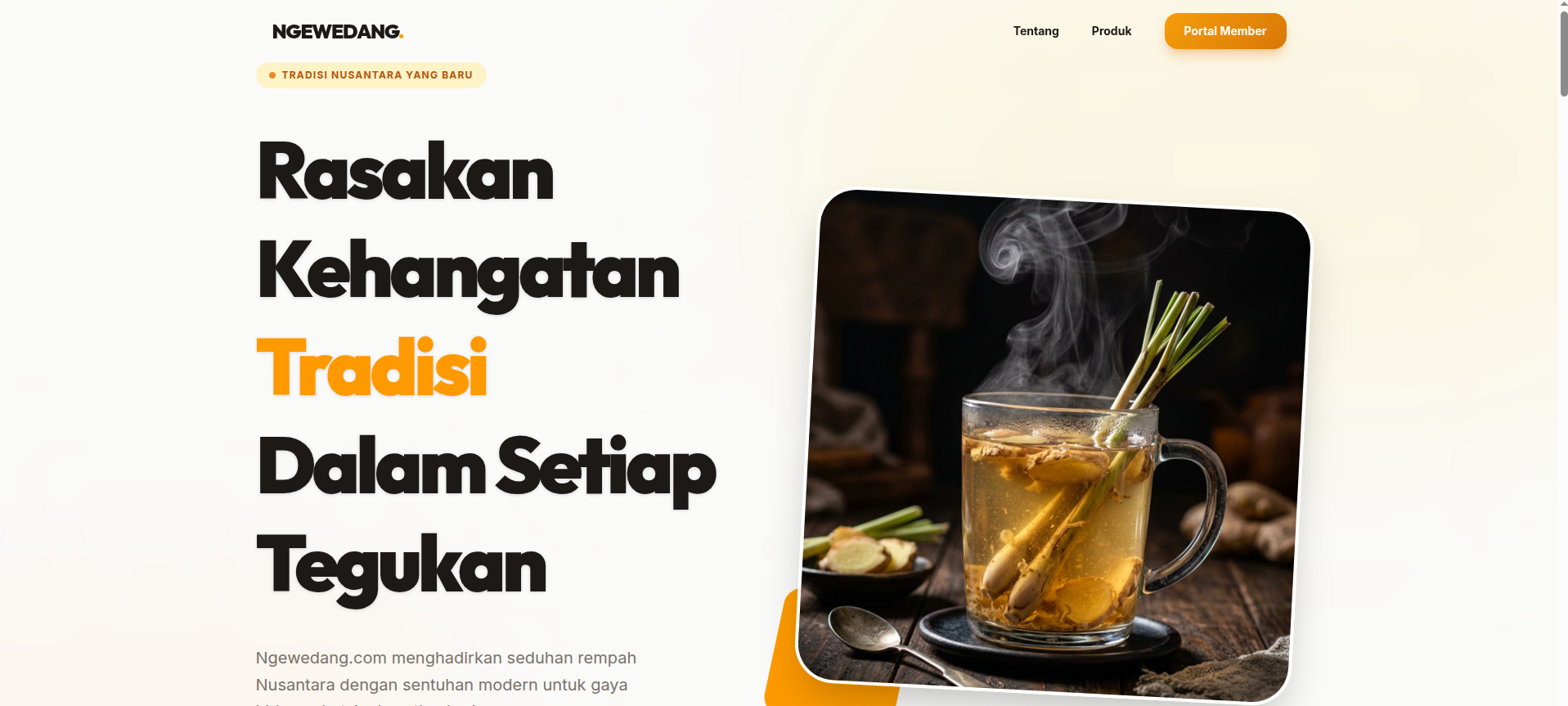 Ngewedang.com — Membership Portal Bisnis Herbal Tradisional Desktop